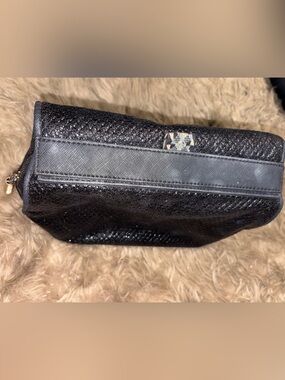 Henry Charles Black Textured Makeup Bag